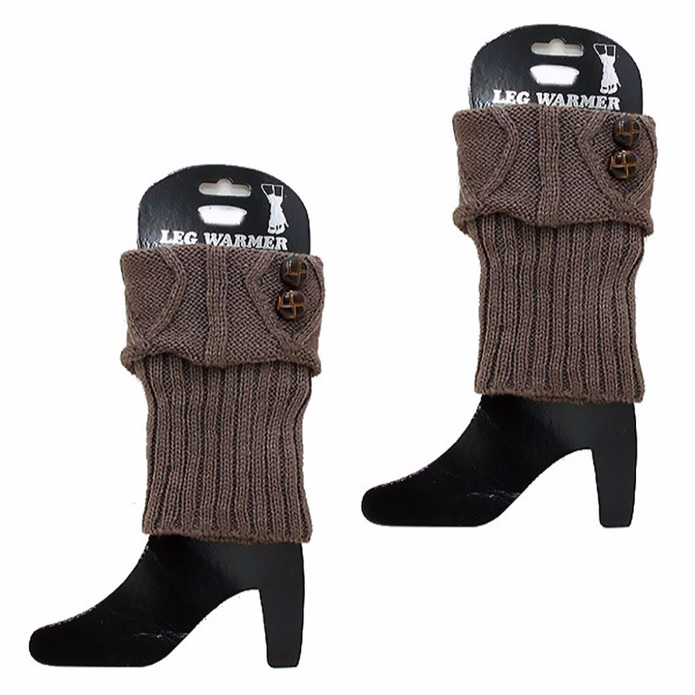 Button Knit Boot Cuffs Boot Toppers Many Colors - Picture 5 of 8